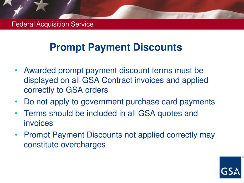 Prompt Payment Discounts