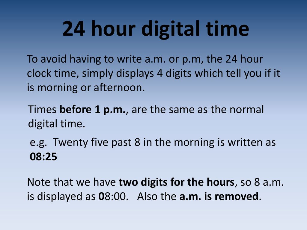 Writing times in digital - ppt download
