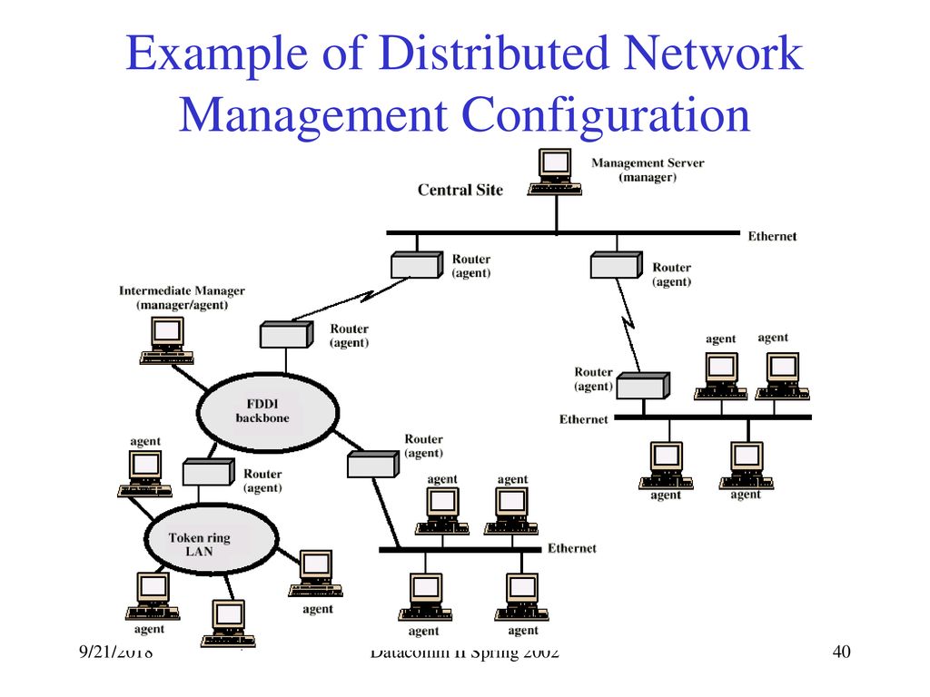 Example of Distributed Network Management Configuration