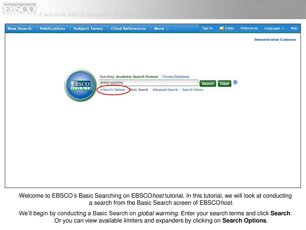 Creating A Basic Search On EBSCOhost - Ppt Download