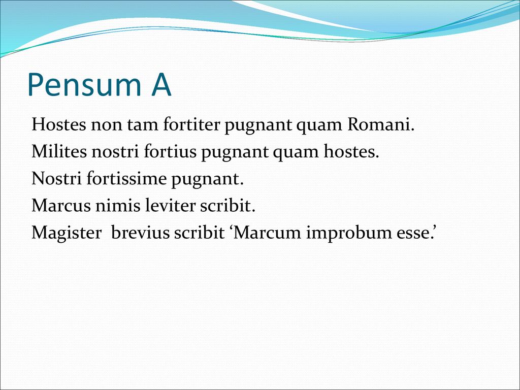 Pensum A