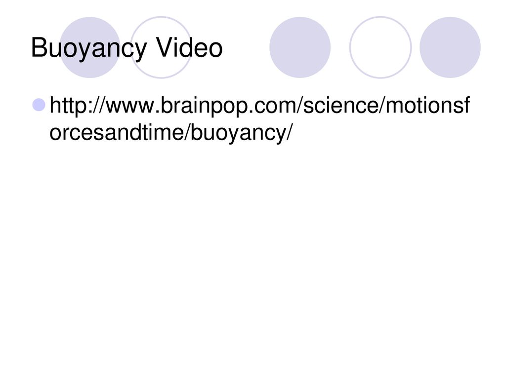 Buoyancy Video