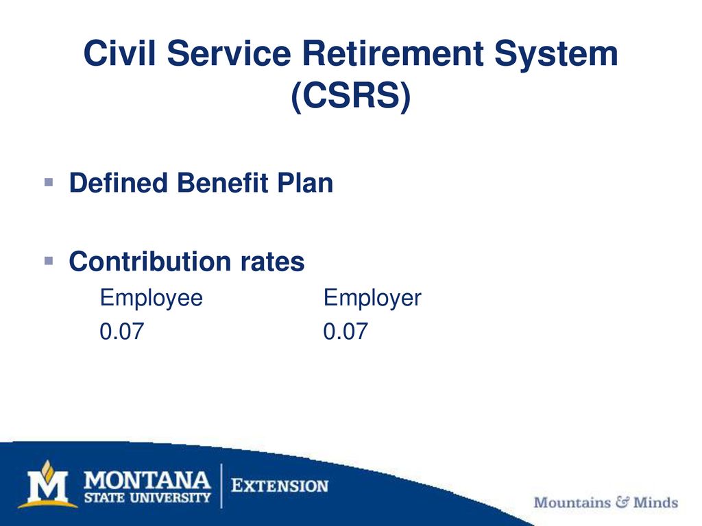Csrs Retirement Percentage Chart