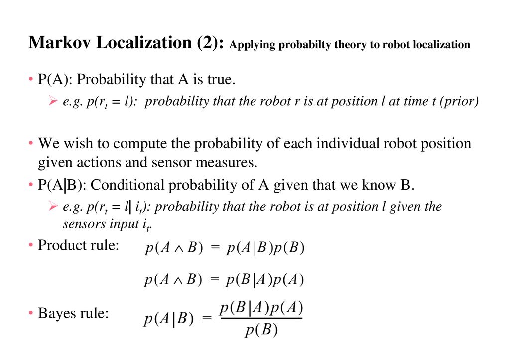 Markov O Kalman Filter Localization Ppt Download