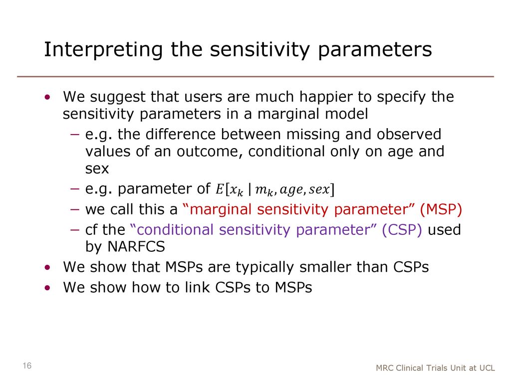 Sensitivity analyses for missing not at random outcomes in clinical ...