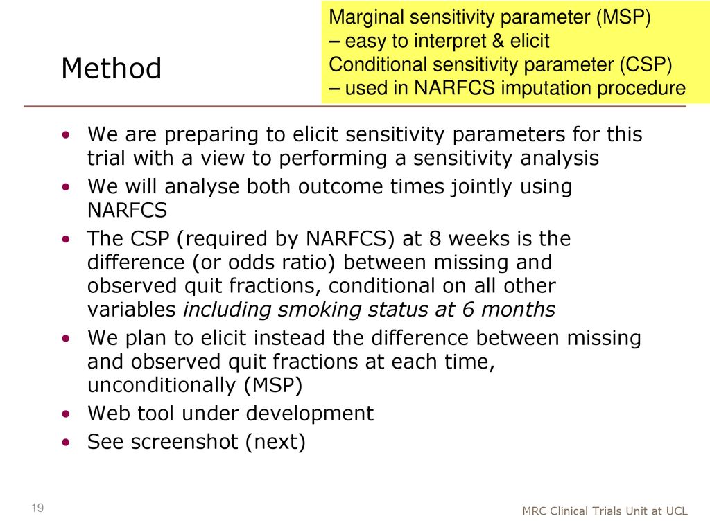 Sensitivity analyses for missing not at random outcomes in clinical ...
