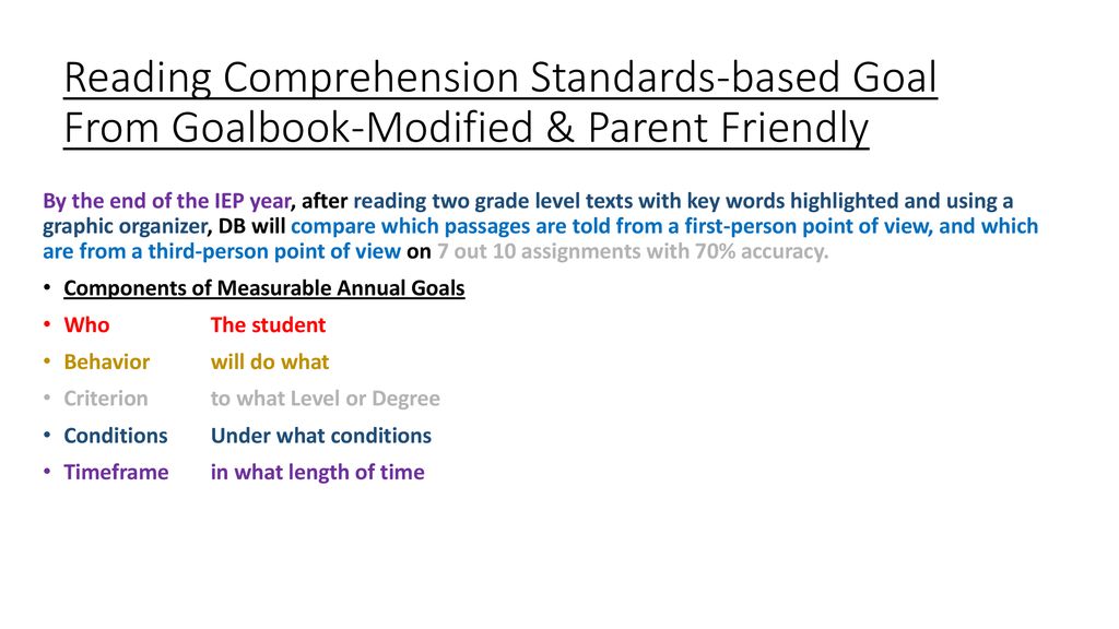 Developing a standards based goal ppt download