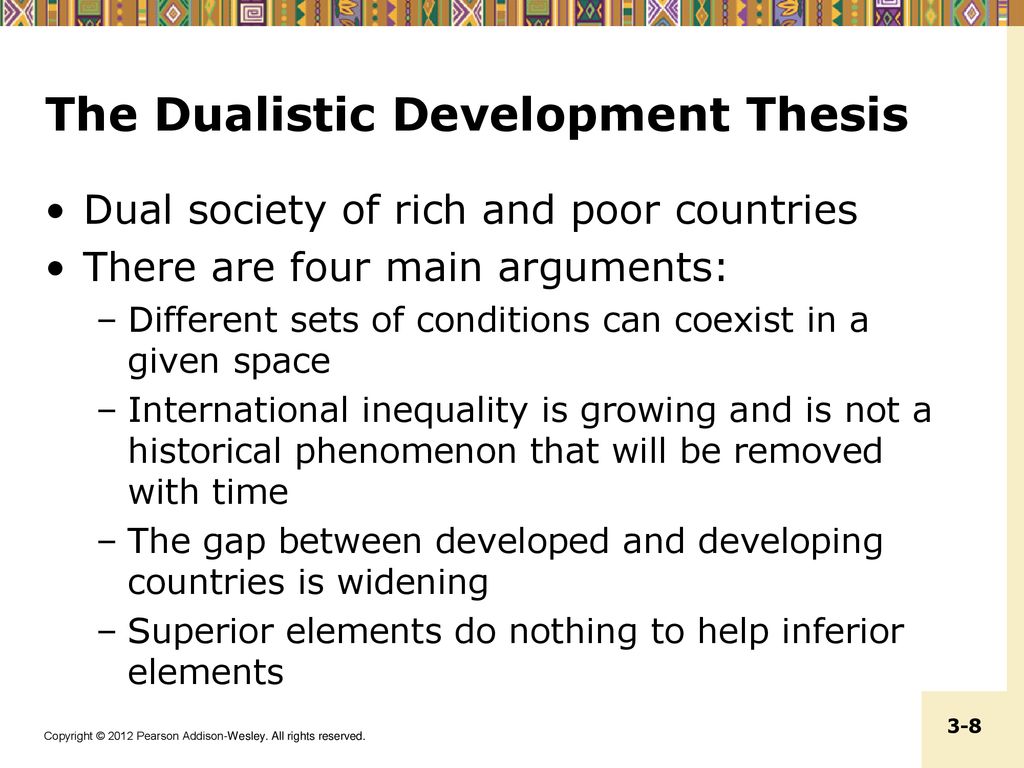 dualistic development thesis slideshare