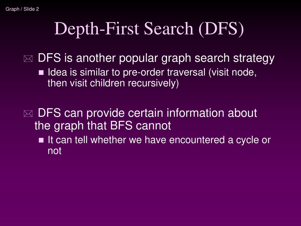 Depth-First Search. - ppt download