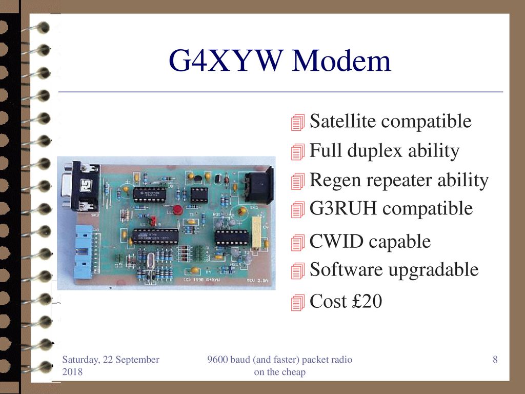 9600 baud (and higher) packet radio on the cheap - ppt download