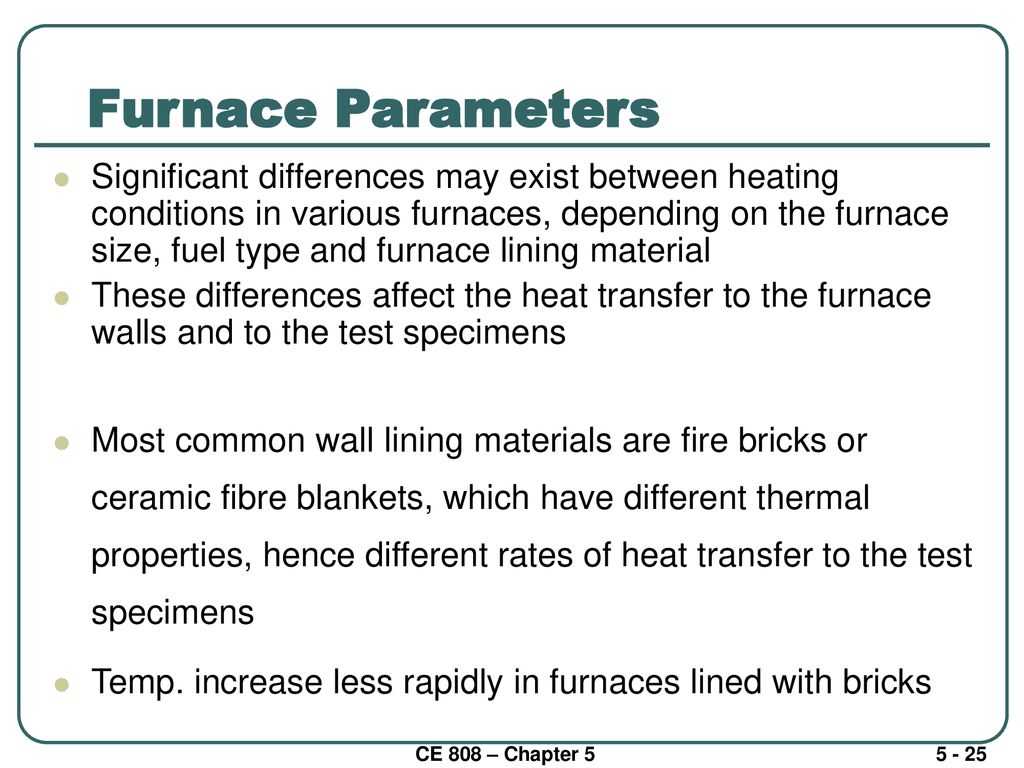 Furnace Parameters
