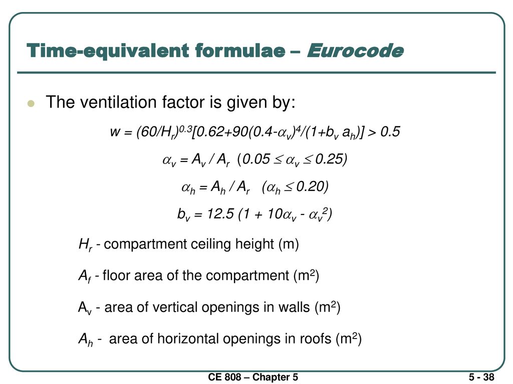 Time-equivalent formulae – Eurocode