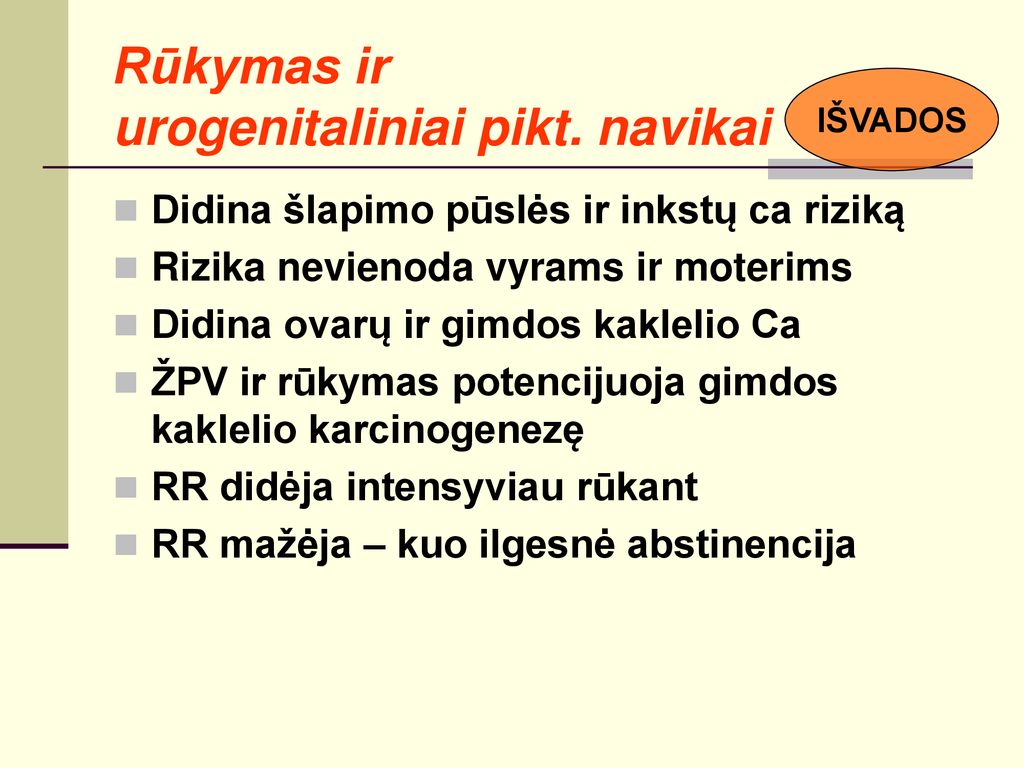 Rukymas Ir Vėzio Rizika Ppt Download