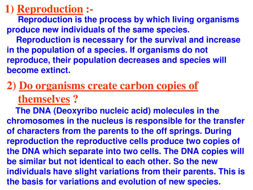 Do Organisms Create Exact Copies of Themselves: Understanding Reproduction