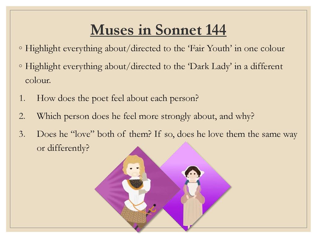 Sonnet 144 To investigate the identity of Shakespeare's muses - ppt download