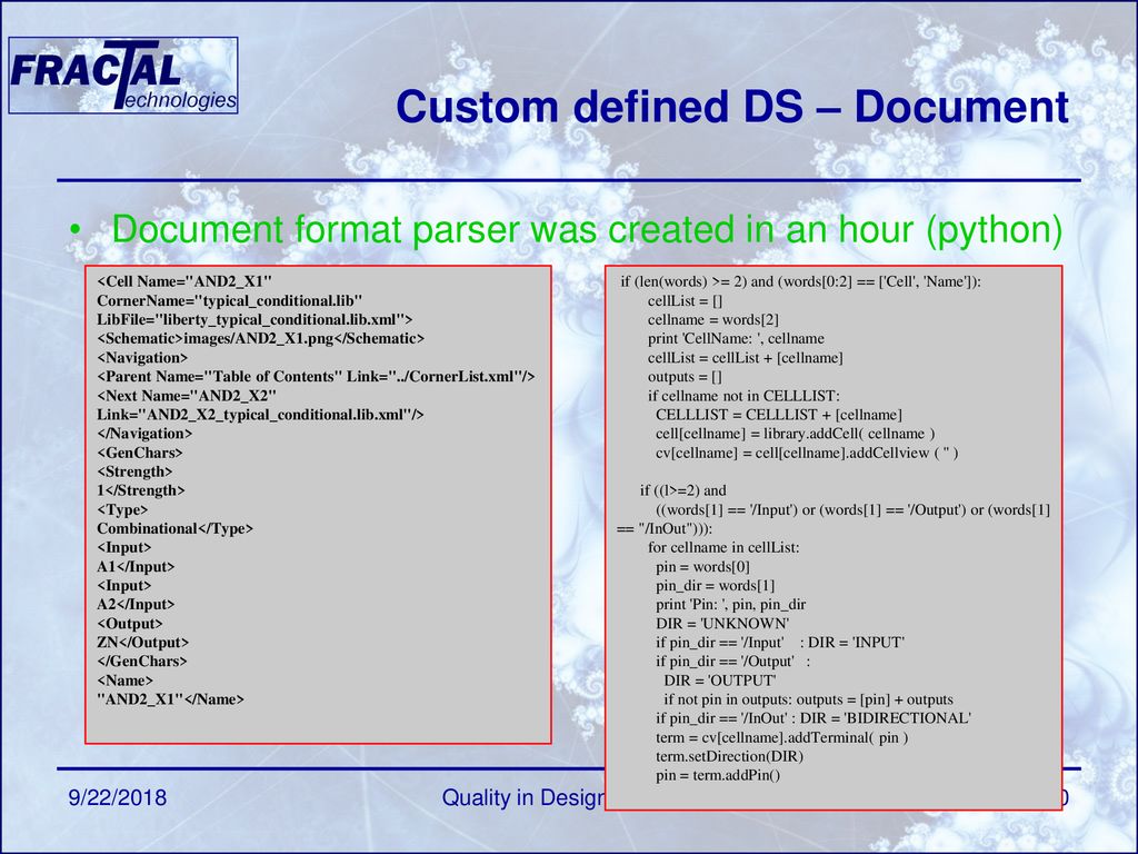 Custom defined DS – Document