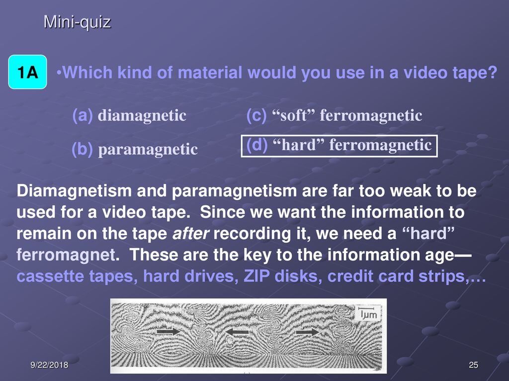 Which kind of material would you use in a video tape