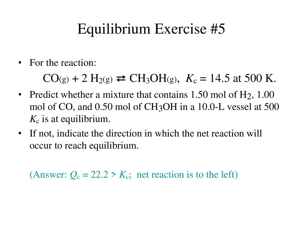 Equilibrium Exercise #5