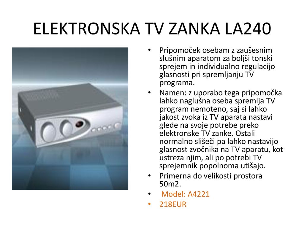 ELEKTRONSKA TV ZANKA LA240
