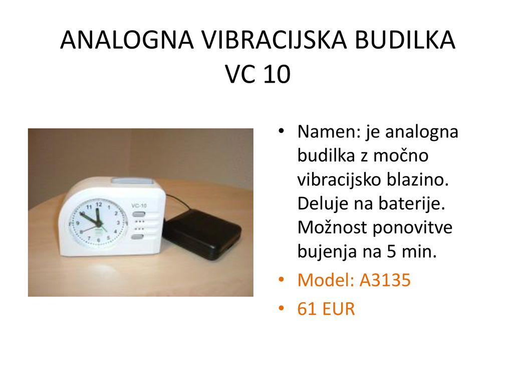 Analogna vibracijska budilka VC 10