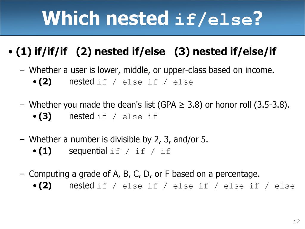 Lecture 4: Conditionals - ppt download