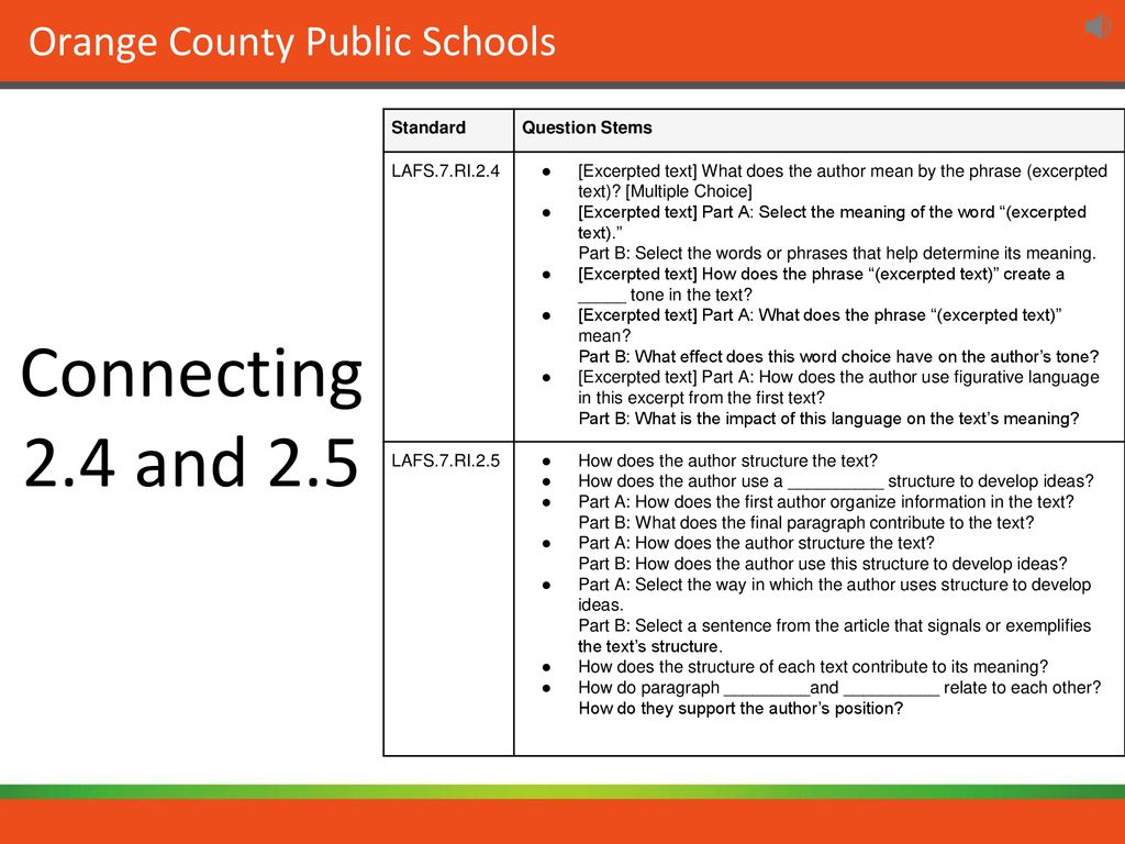 M/J Language Arts 2/Advanced Analyzing Author’s Choices and Structure ...