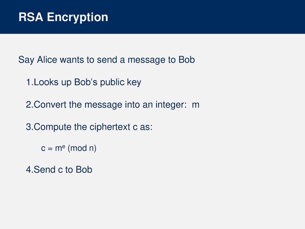Cs Coe 1501 Recitation Rsa Encryption Decryption Ppt Download