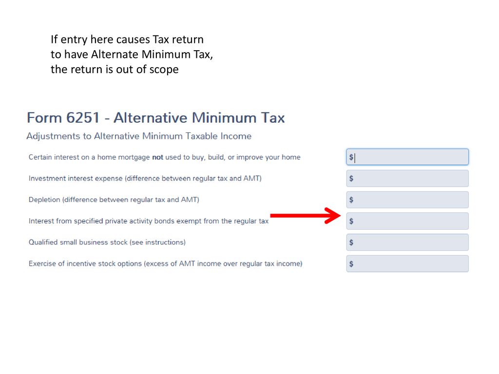 If entry here causes Tax return