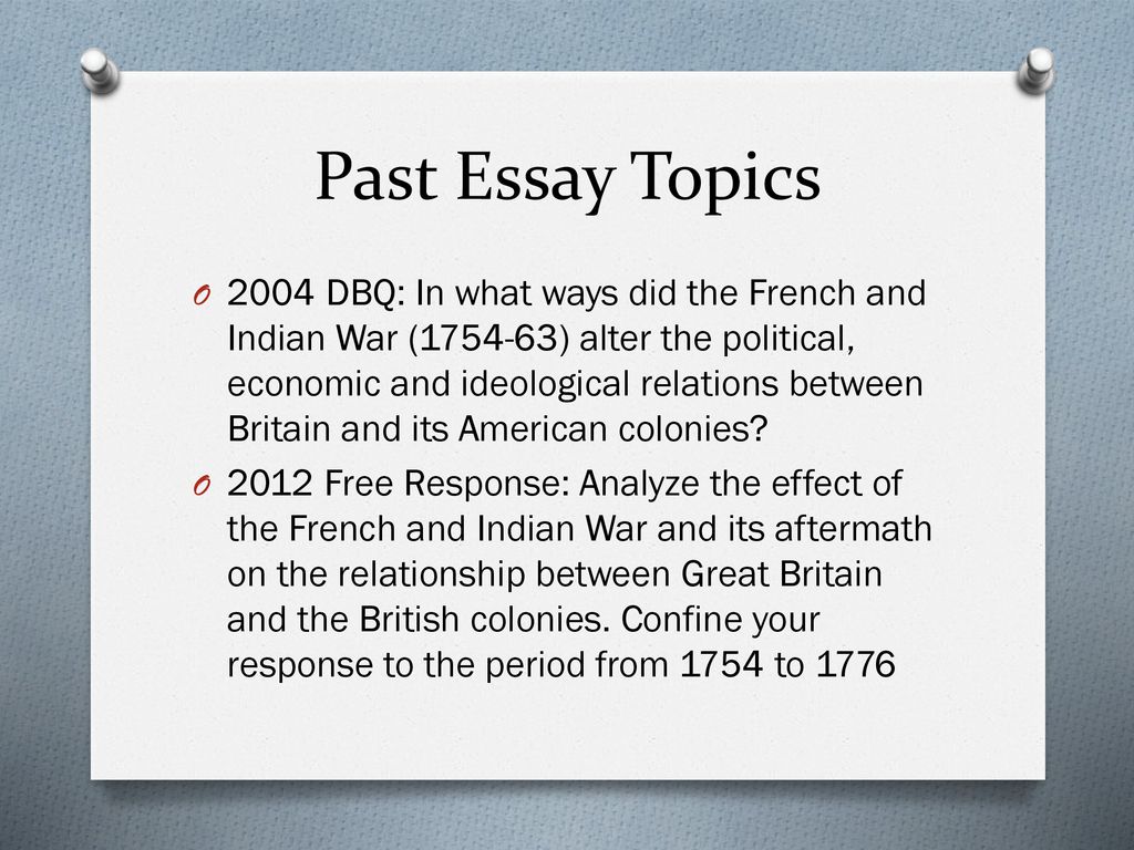 french indian war essay