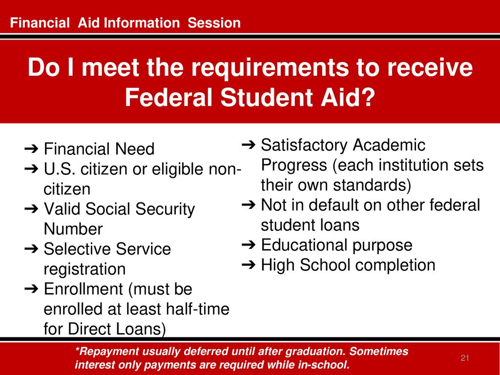 Financial Aid Information Session - ppt download