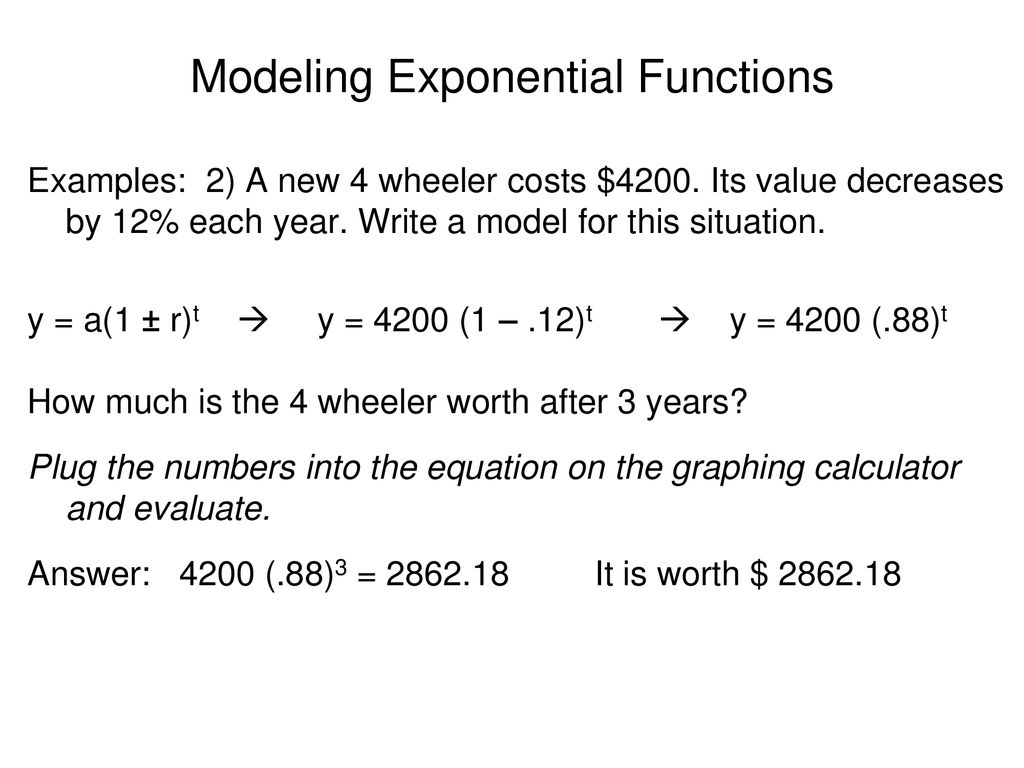 Modeling Exponential Functions Ppt Download