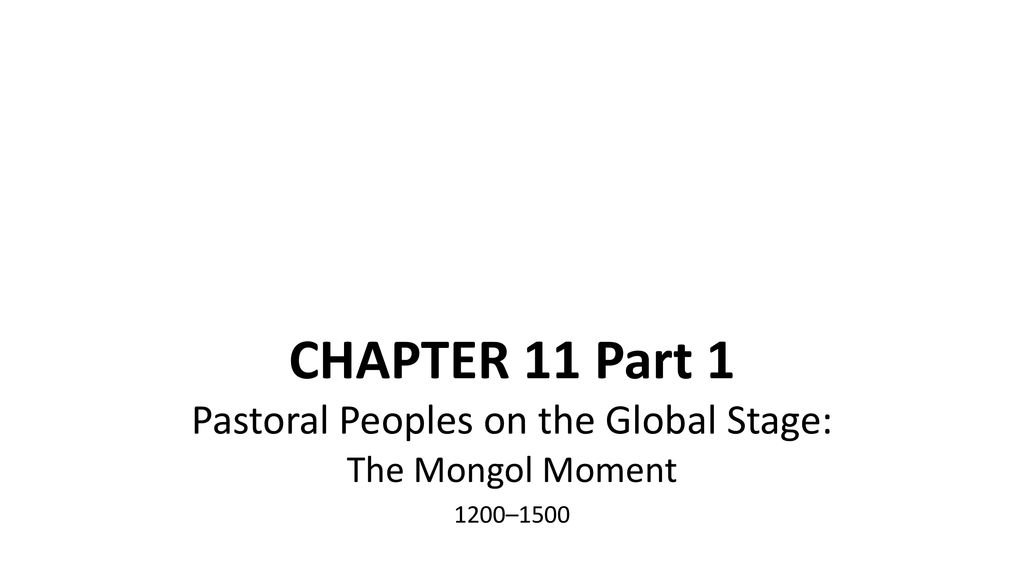 Pastoral Peoples on the Global Stage: