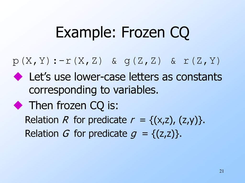 Containment Mappings Canonical Databases Sariaya S Algorithm Ppt Download