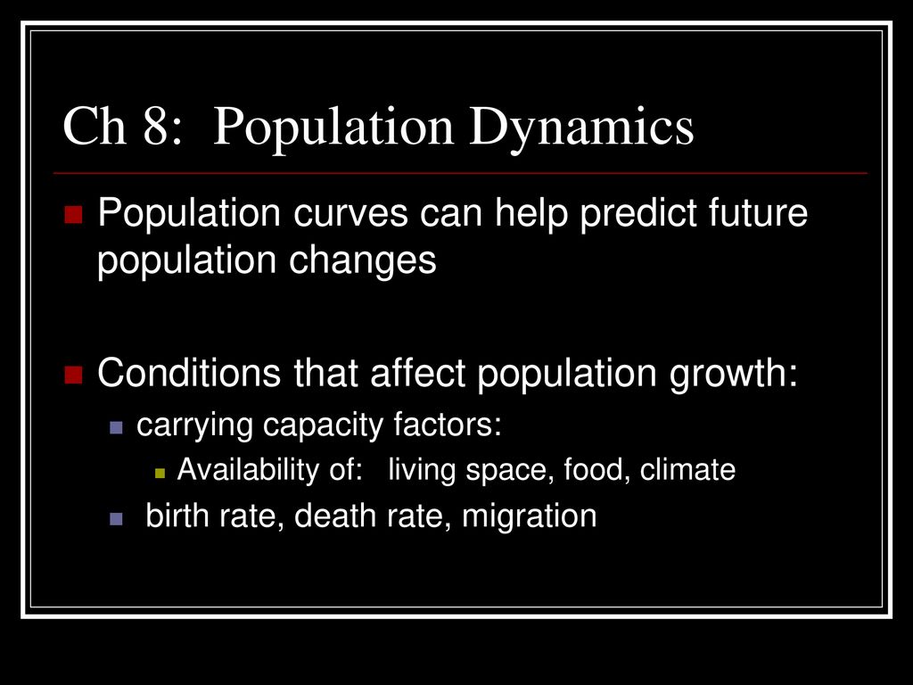 Ch 8: Population Dynamics