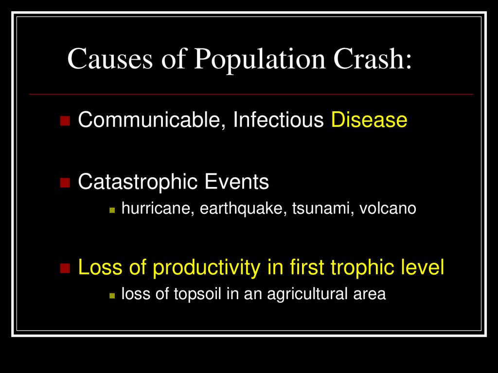 Causes of Population Crash:
