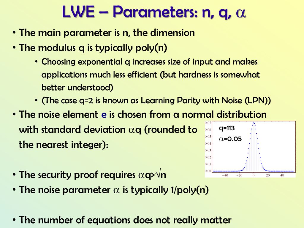 The learning with errors problem ppt download