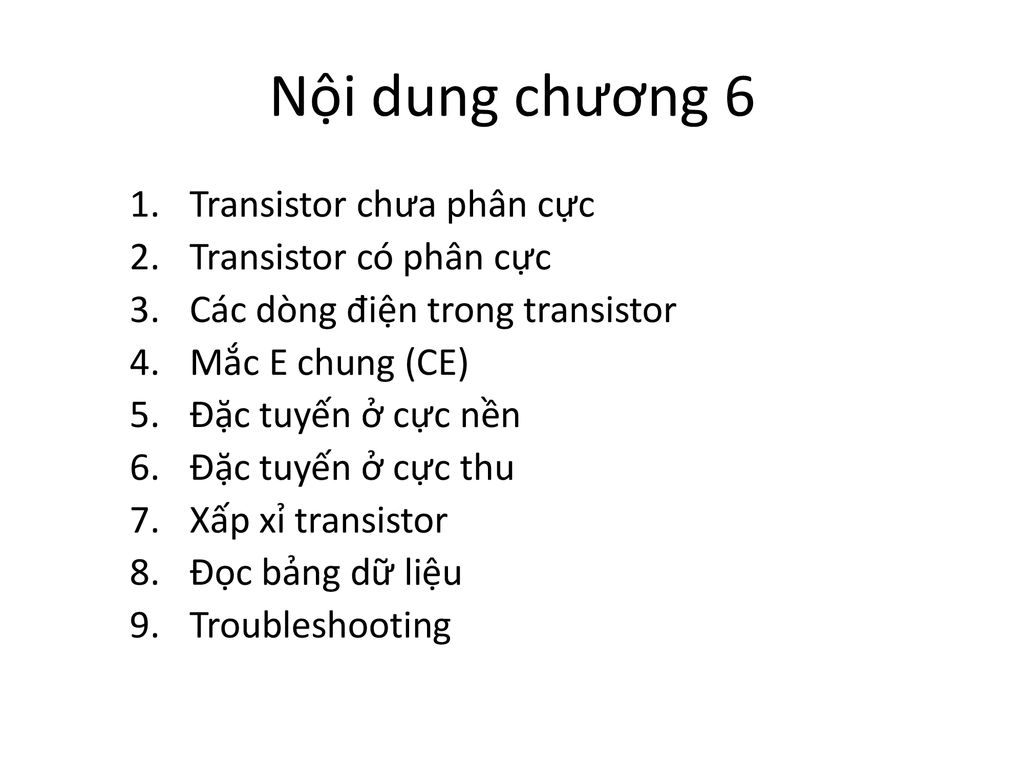 Các Dạng Bài Tập Về Phân Cực Transistor