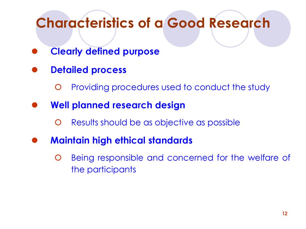 essential features of good research design