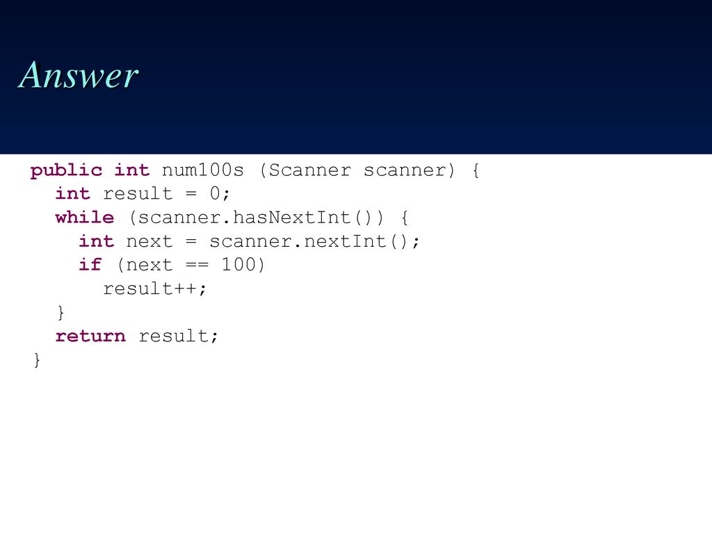 Determinate Loop Pattern, Java's for Statement, and Scanner objects ...