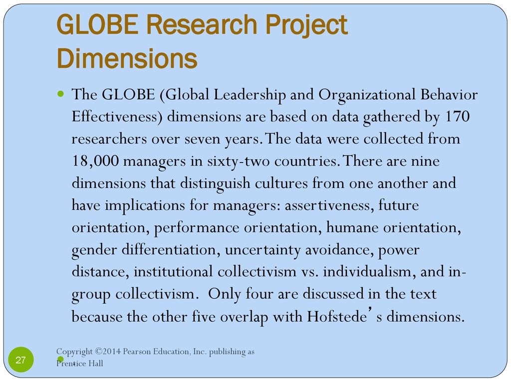 global leadership and organizational behavior effectiveness research project
