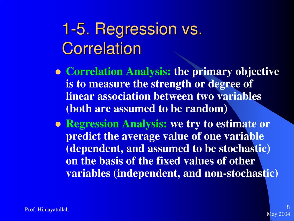 1-5. Regression vs. Correlation