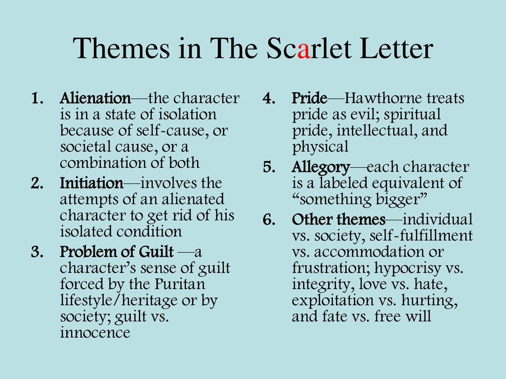 the scarlet letter themes