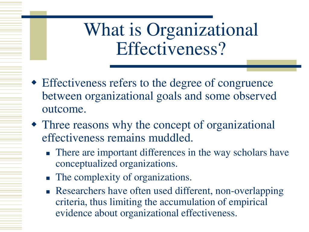 Organizational Effectiveness - ppt download