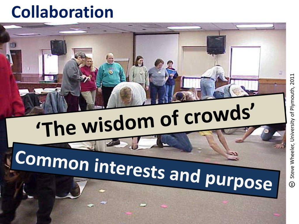 ‘The wisdom of crowds’ Common interests and purpose Collaboration