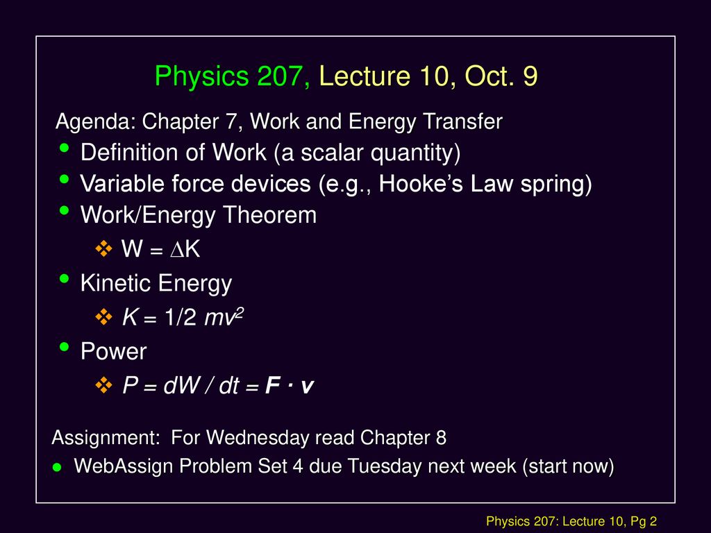 Physics 7 Lecture 10 Oct 9 Midterm I Ppt Download