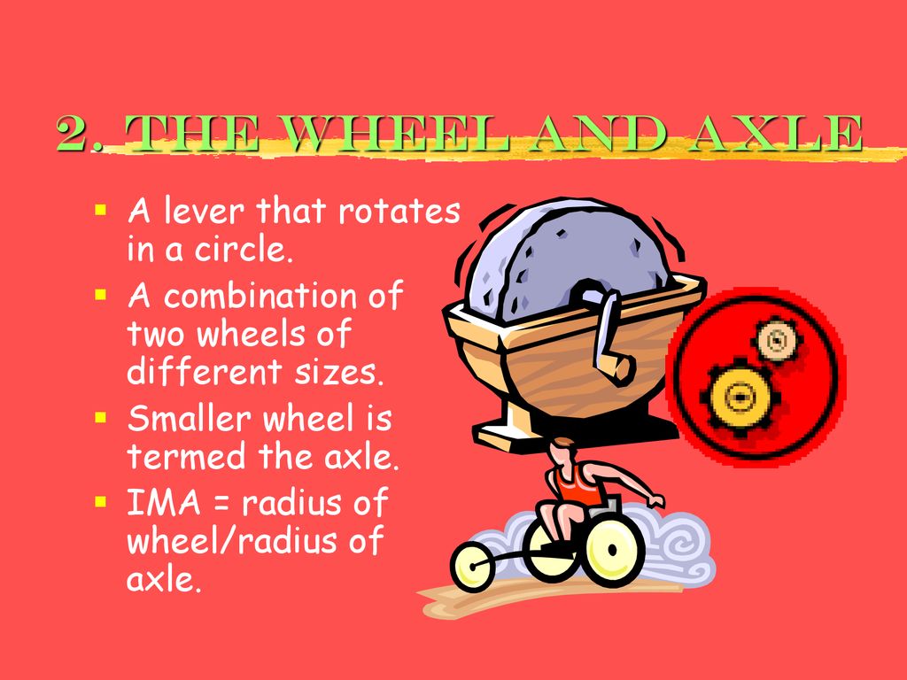 2. The Wheel and Axle A lever that rotates in a circle.