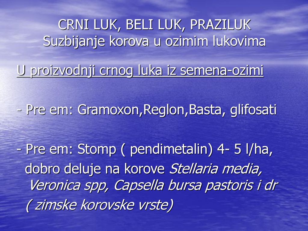 Suzbijanje Korova Herbicidima U Najzastupljenijim Povrtarskim Usevima Ppt Download