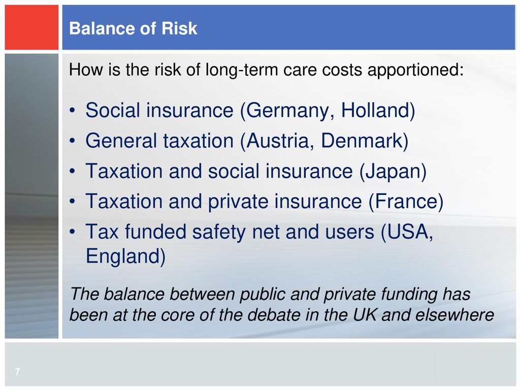 Social insurance (Germany, Holland)