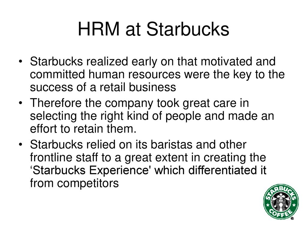 starbucks human resource management strategy