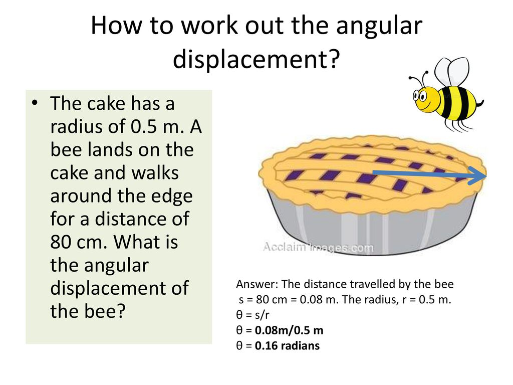 How to work out the angular displacement